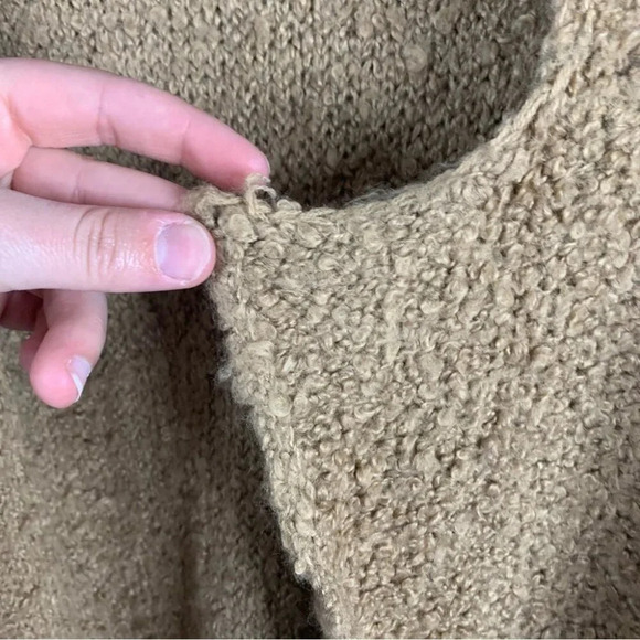 Dynamite Womens Sherpa Fuzzy Duster Cardigan Sweater Coatigan Brown Pockets M L - Picture 9 of 13